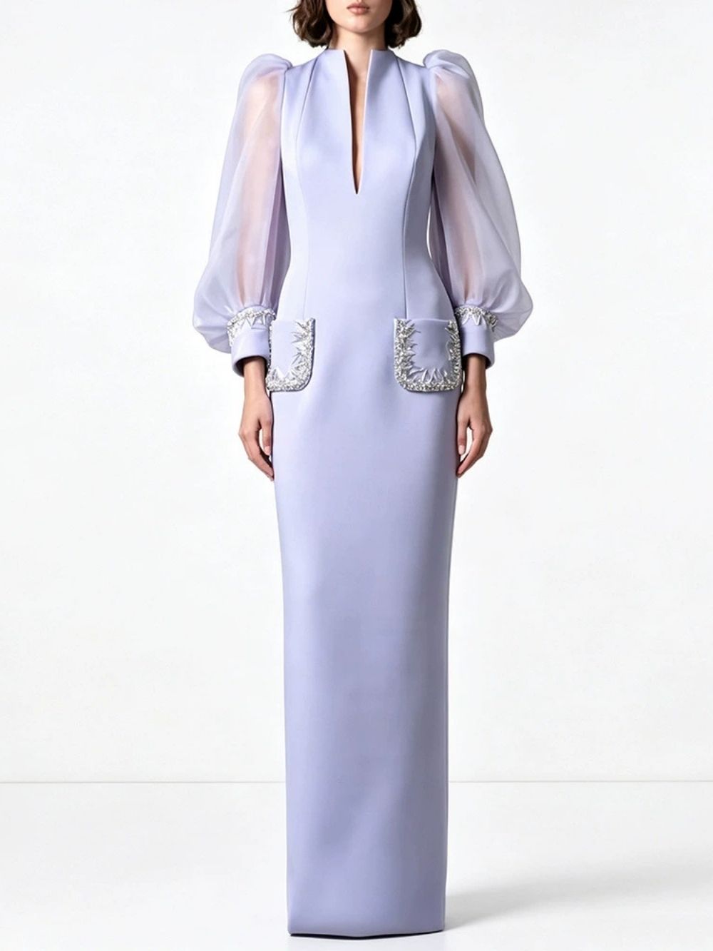 Maple Purple Long Sleeve Maxi Dress