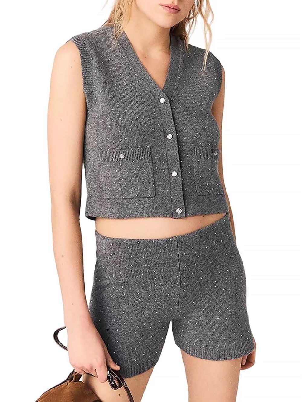 378a4a4dcb987889124e928333102133 Rhinestone Cropped Vest