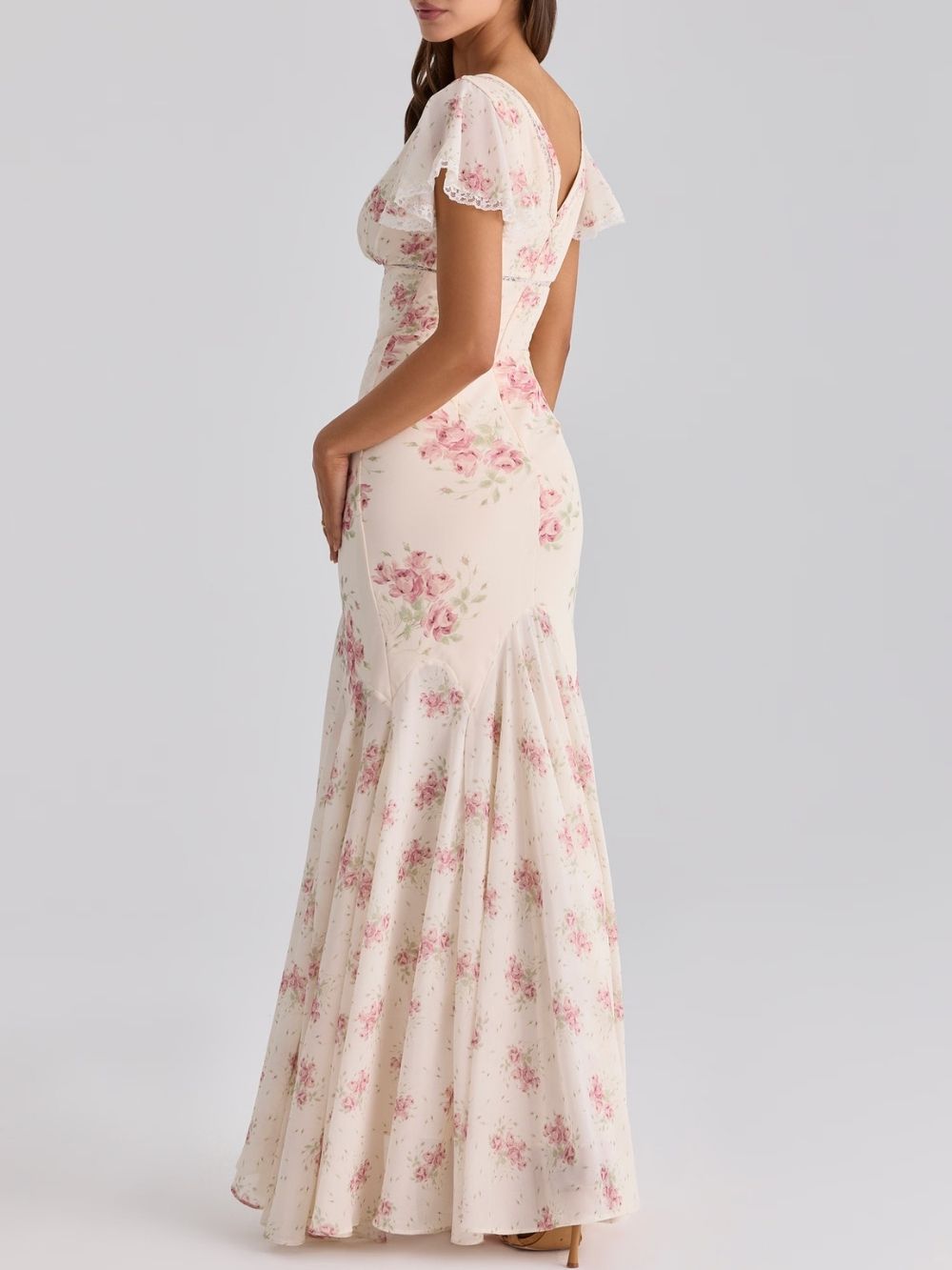 Fashionslee Women Ashgar Puff Sleeve Floral Maxi Dress