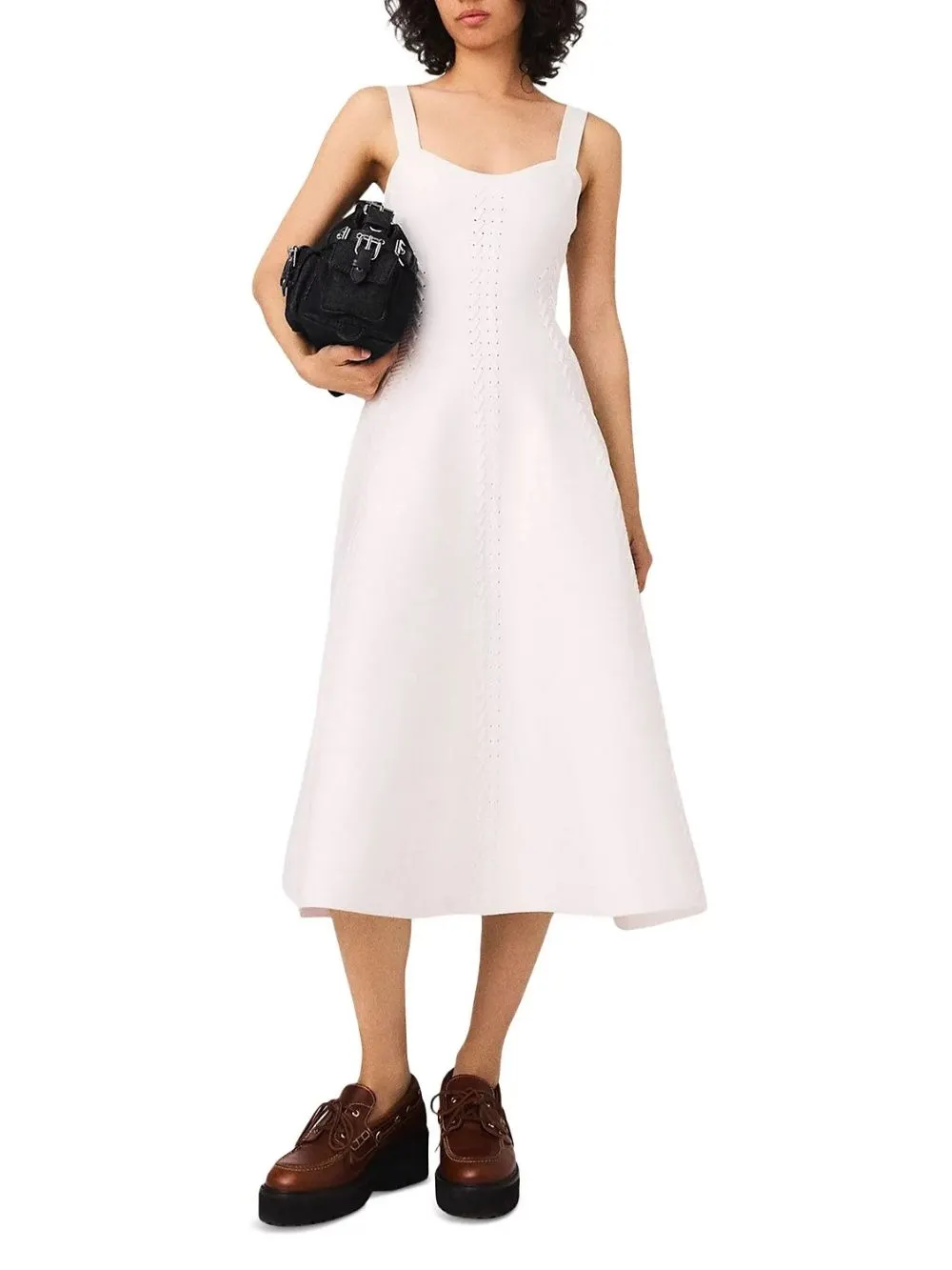 Rorsya Pointelle Knit Midi Dress - OWNCI Rorsya Pointelle Knit Midi Dress - OWNCI