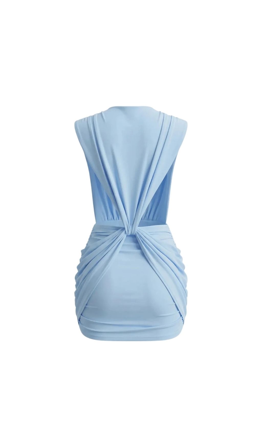 3ac3b810dea189ffd6e5d68031518e03 Boonea Draped Mini Dress - Blue