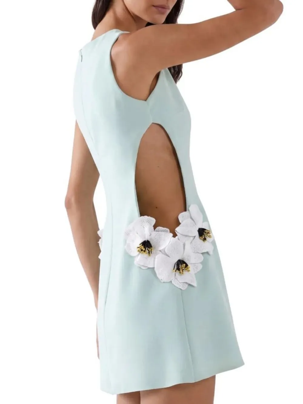 Fashionslee Women Ingmund Sleeveless Flower Mini Dress