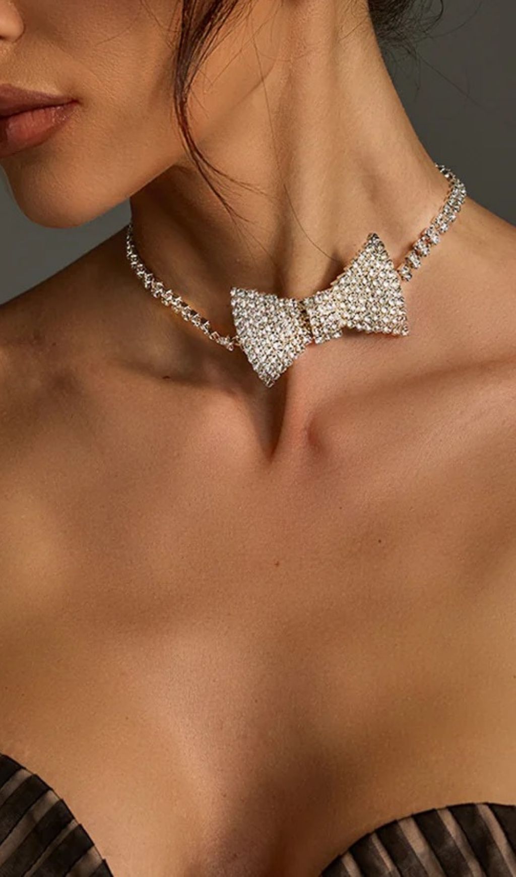 40a807a09f99116cee92d831b991d097.jpg Fashionslee Women Melrose Bow Crystal Choker