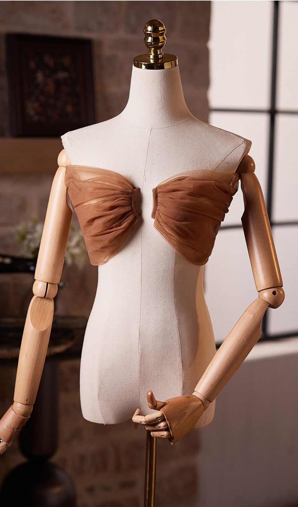 Lei Brown DIY Mesh Shawl - OWNCI Lei Brown DIY Mesh Shawl - OWNCI