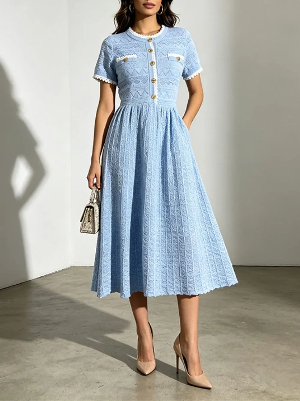 Macayle Knit Short Sleeve Midi Dress