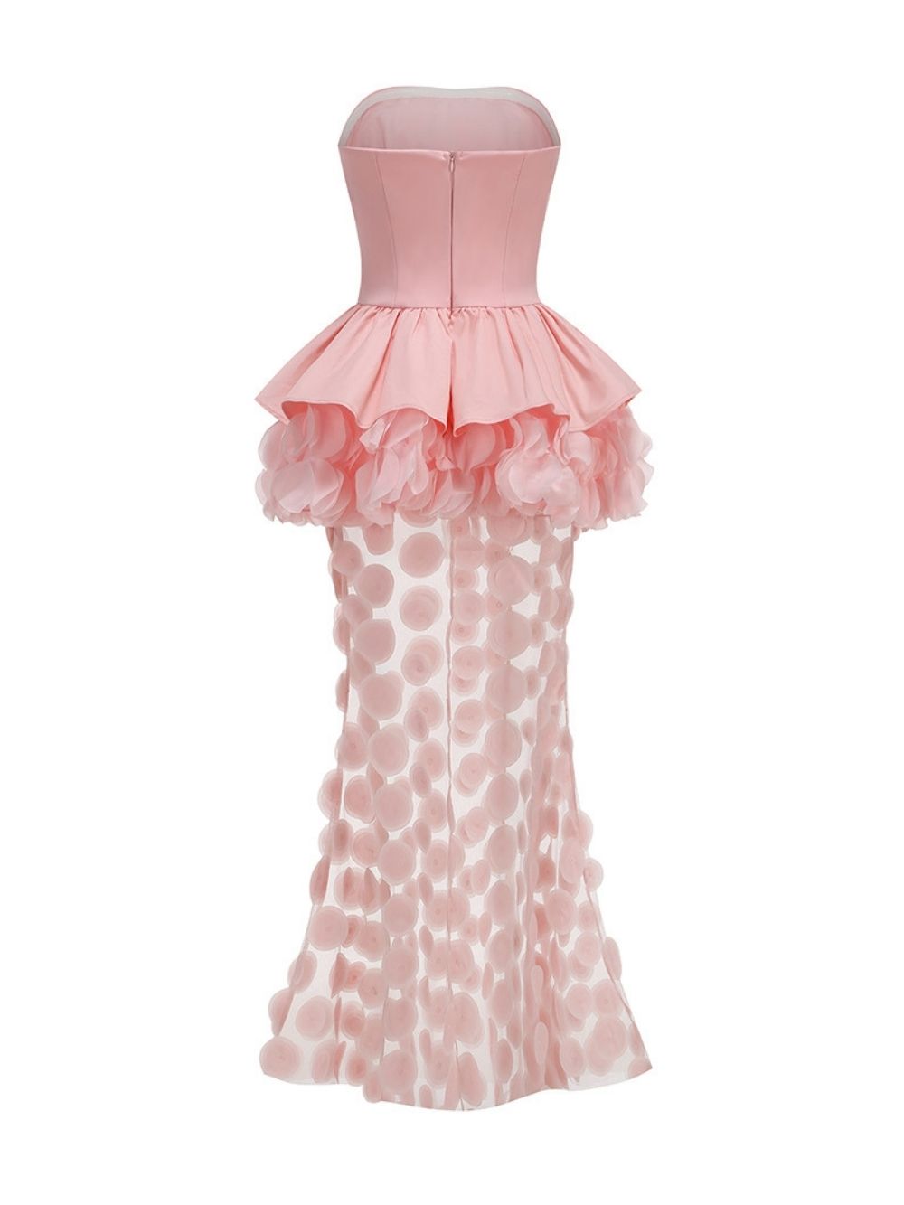 Makena Pink Strapless Maxi Dress