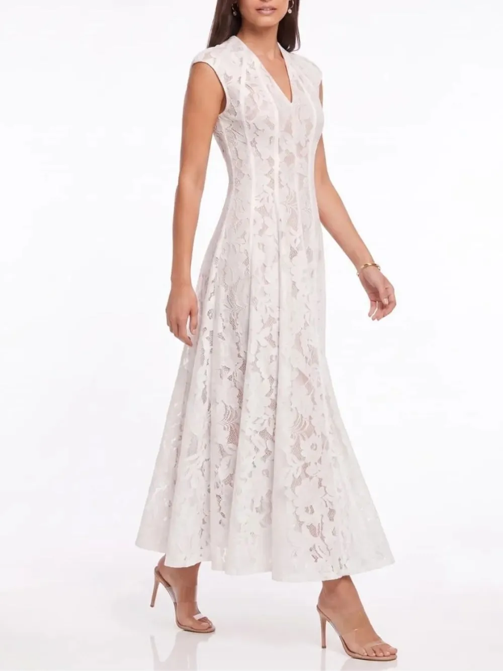 Fruma Sleeveless Lace Midi Dress