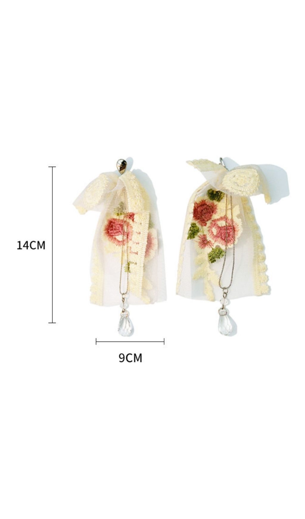 Fashionslee Women Leiko Flower Embroidery Earrings