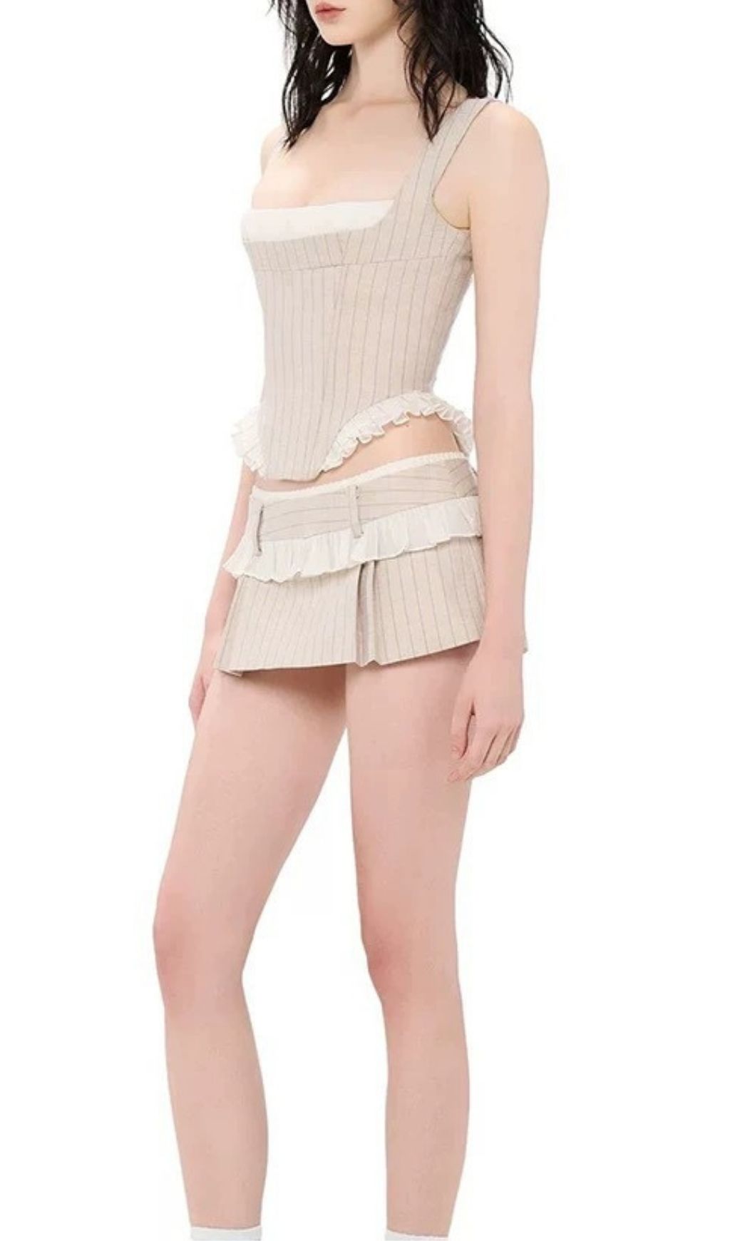 Fashionslee Women Lillie Crop Top & Mini Skirt Set