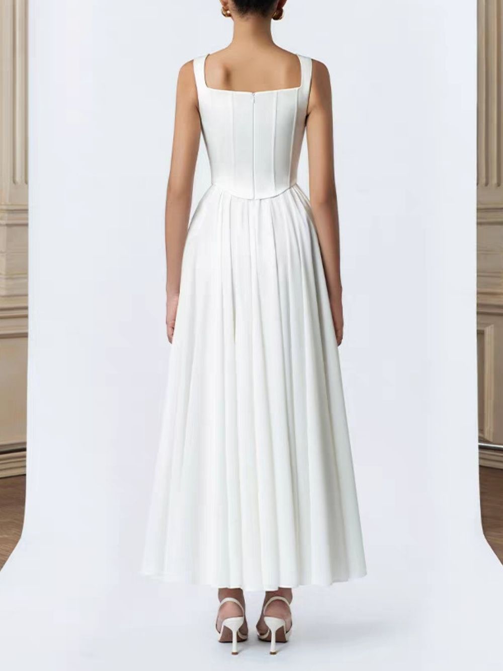 Fashionslee Women Nivaro Corset Flared Maxi Dress