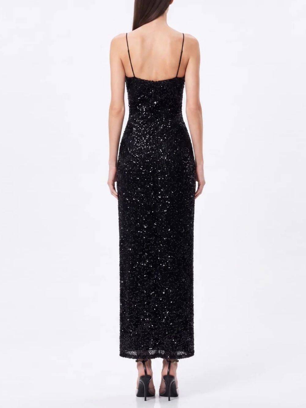 Kirell Spaghetti Sequin Maxi Dress