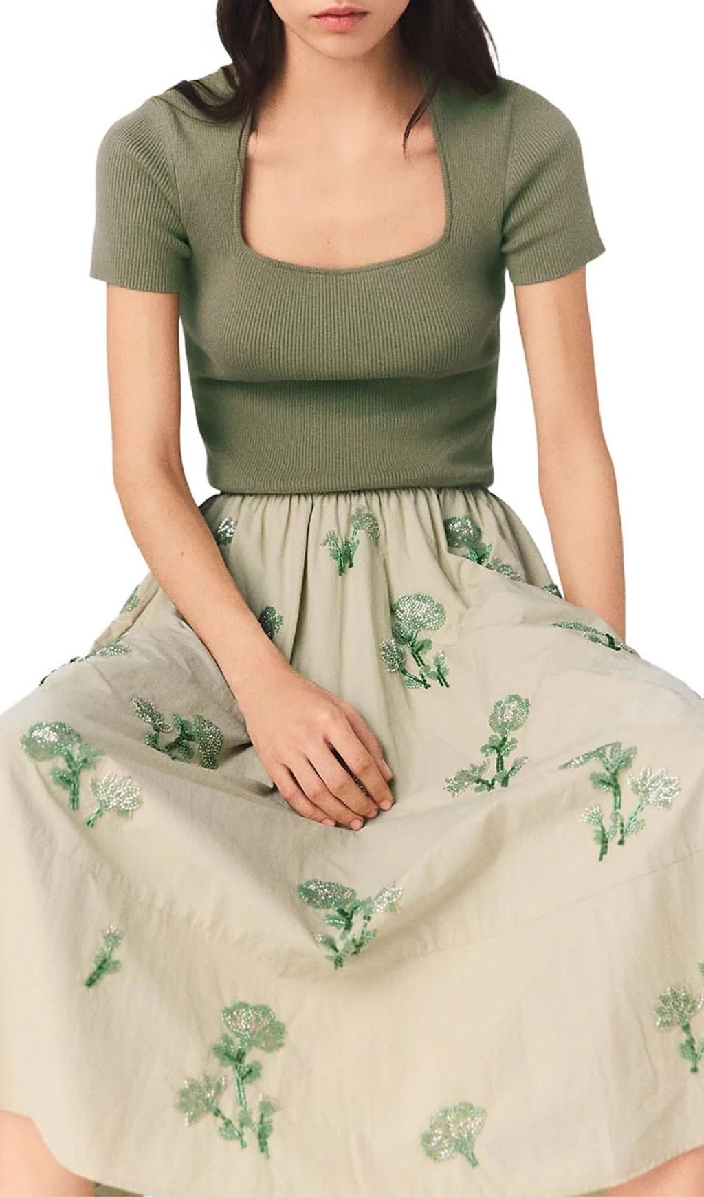 Fashionslee Women Embroidered Technical Skirt