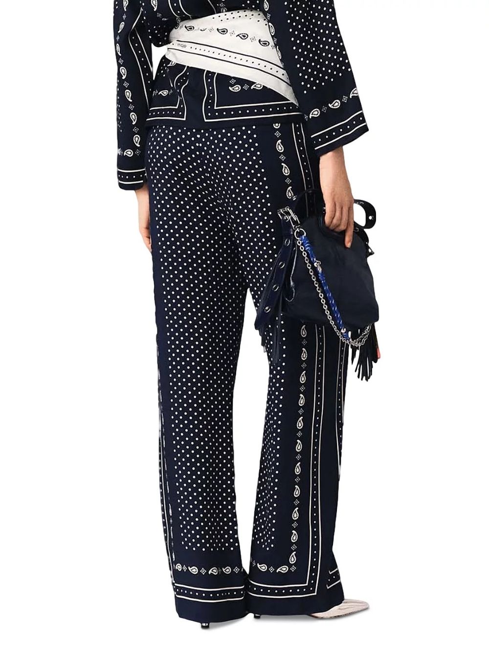 Bandana Print Wide Leg Pants