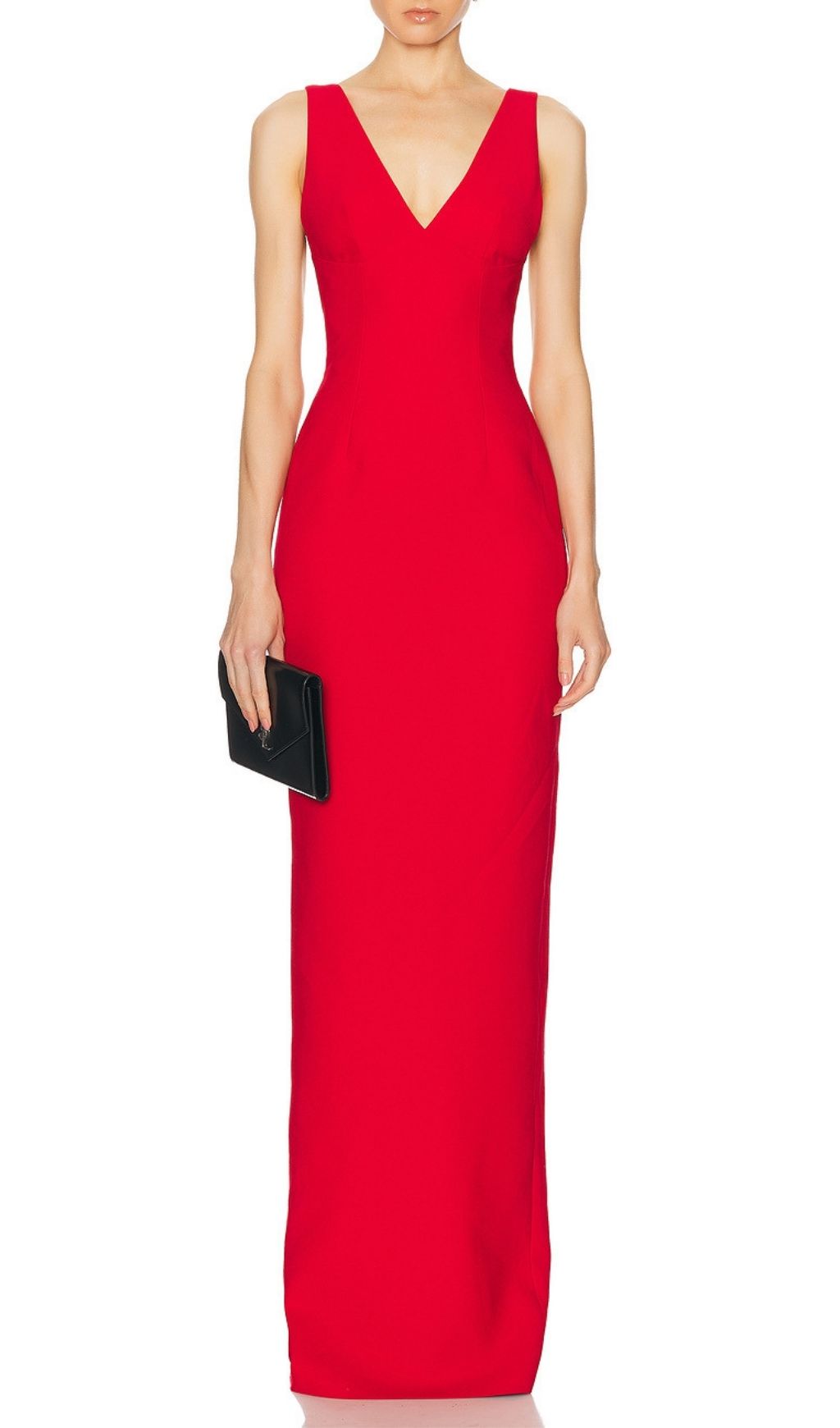 Fashionslee Women Lianna Red V-Neck Backless Bandage Maxi Dress