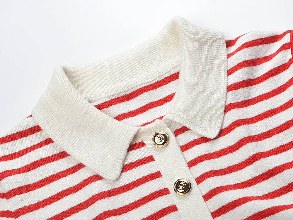 Striped Polo Dress - OWNCI Striped Polo Dress - OWNCI