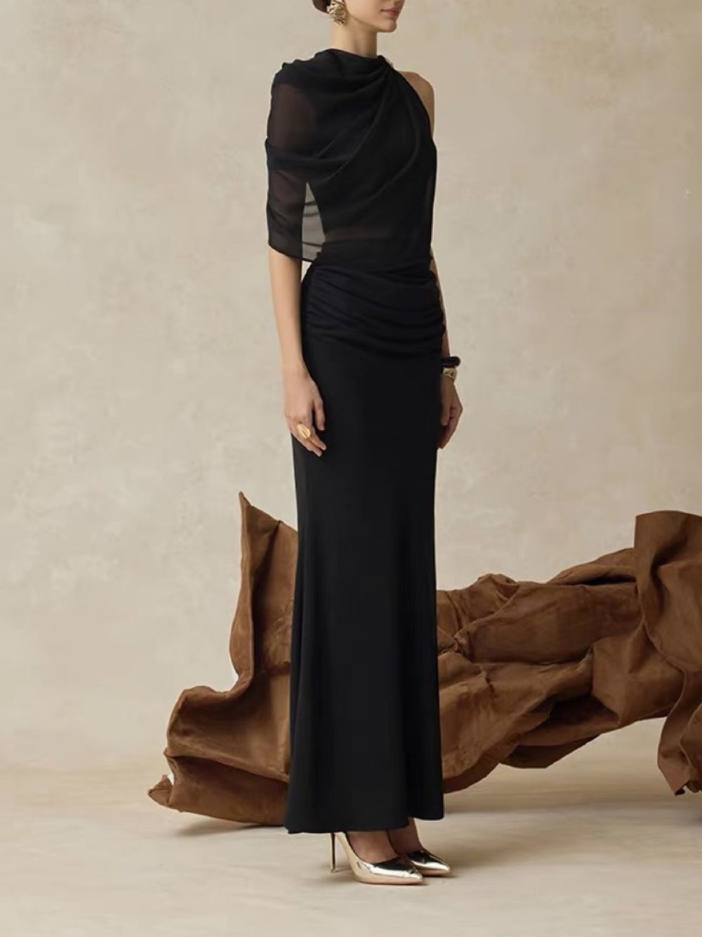 46c1db8c9198627d294712a7ce71c6ca Maisy Black Ruched Maxi Dress