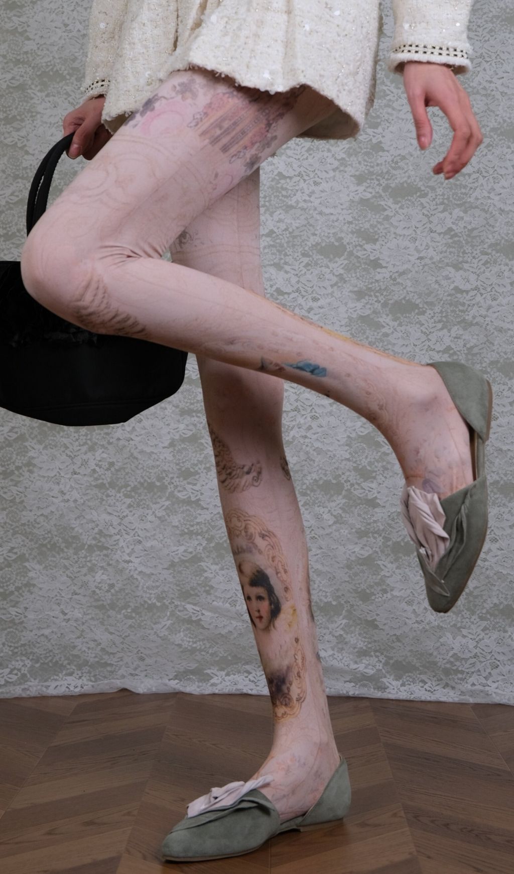 Angel Girl Painting Tights