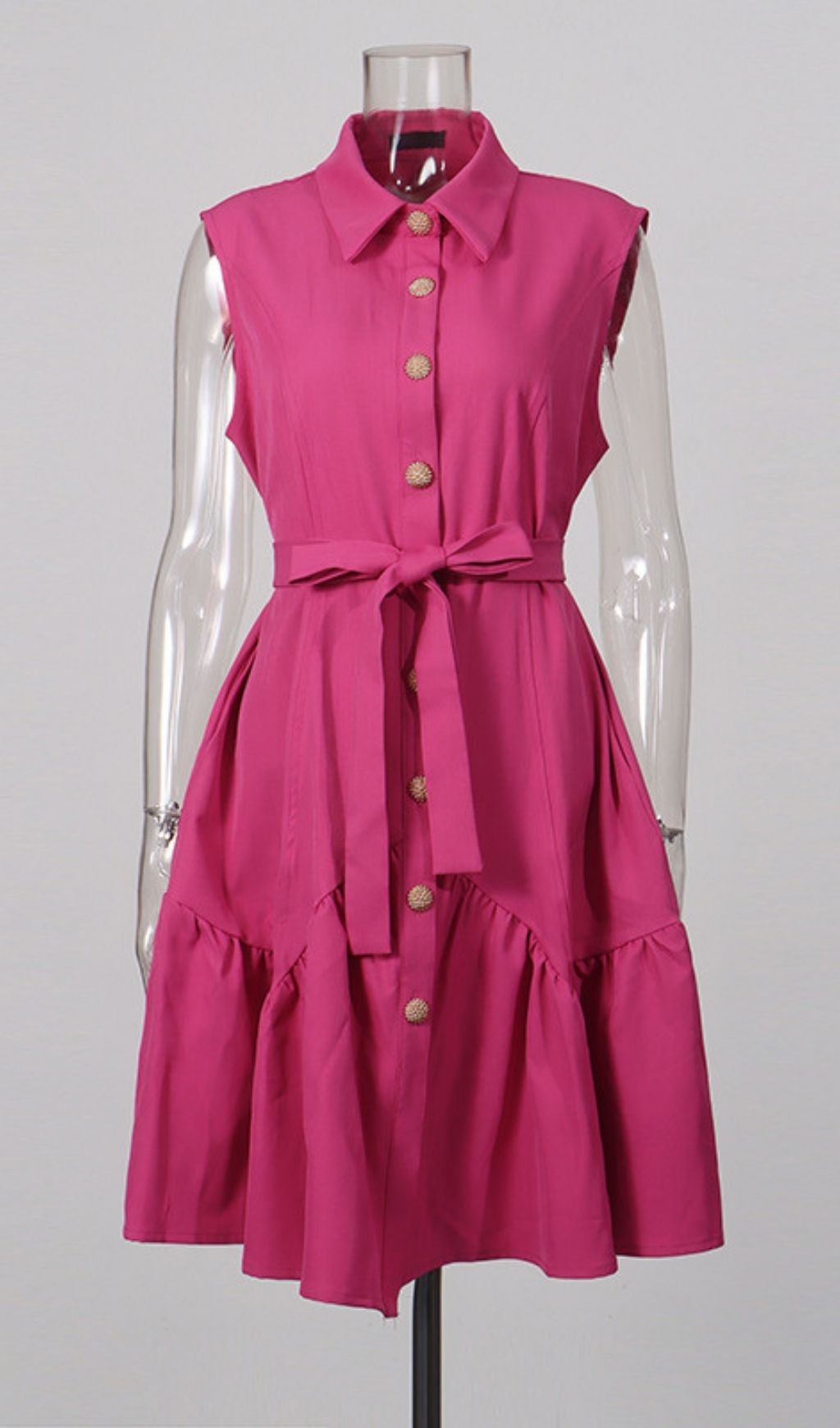 Fashionslee Women Leni Single-Breasted Mini Dress