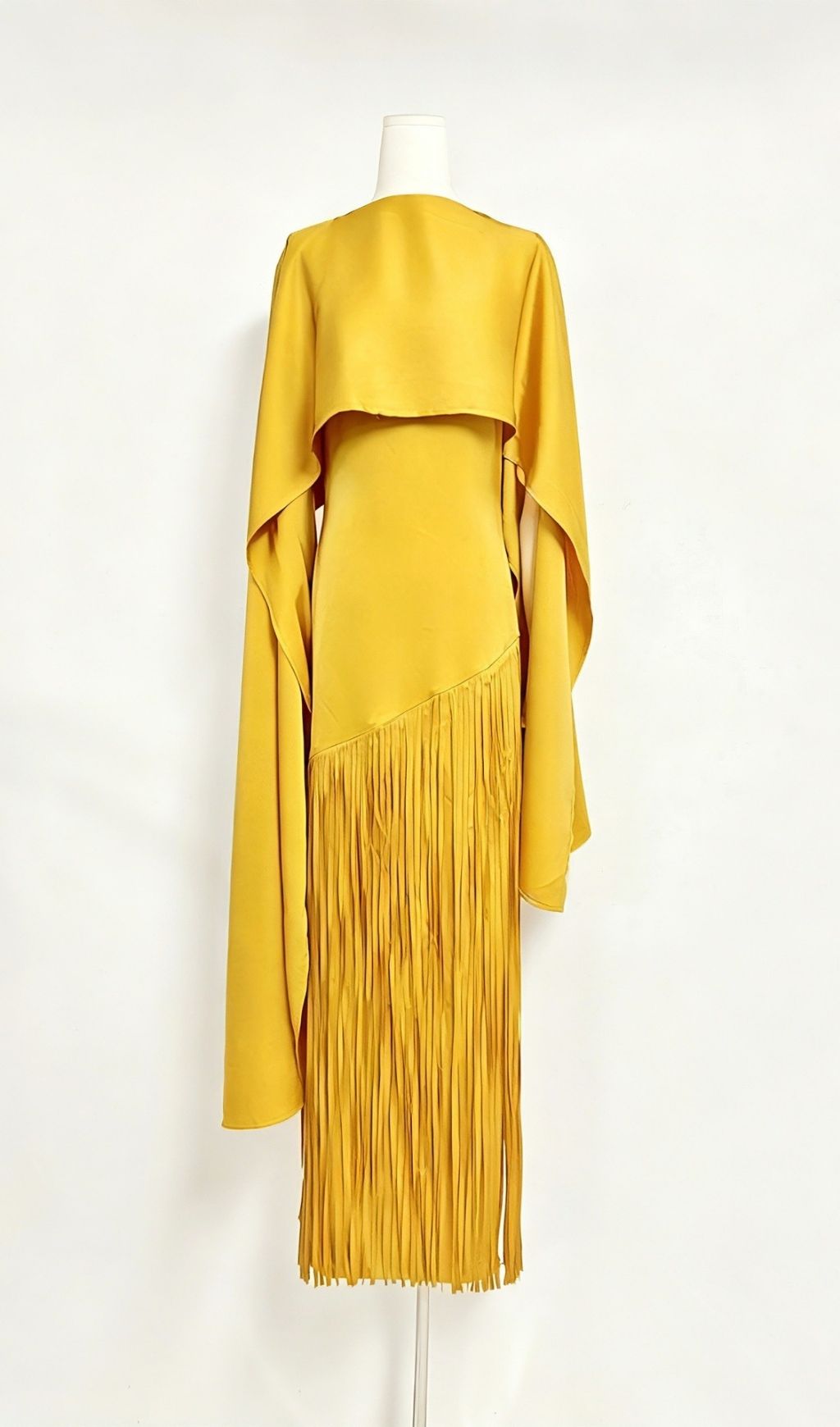 Fashionslee Women Maaike Strapless Tassel Maxi Dress With Cape