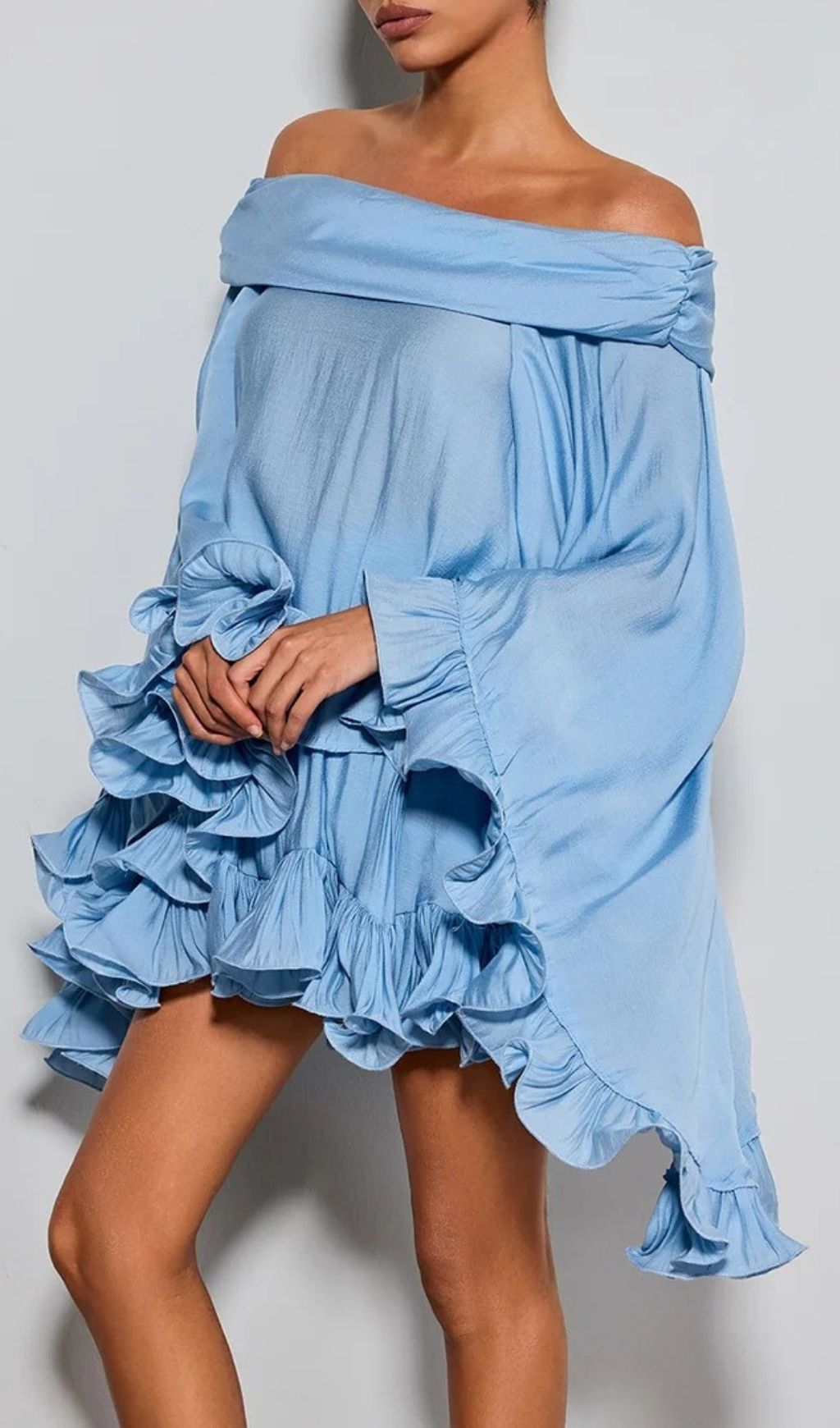 Fashionslee Women Etty Off Shoulder Ruffle Skirts Set