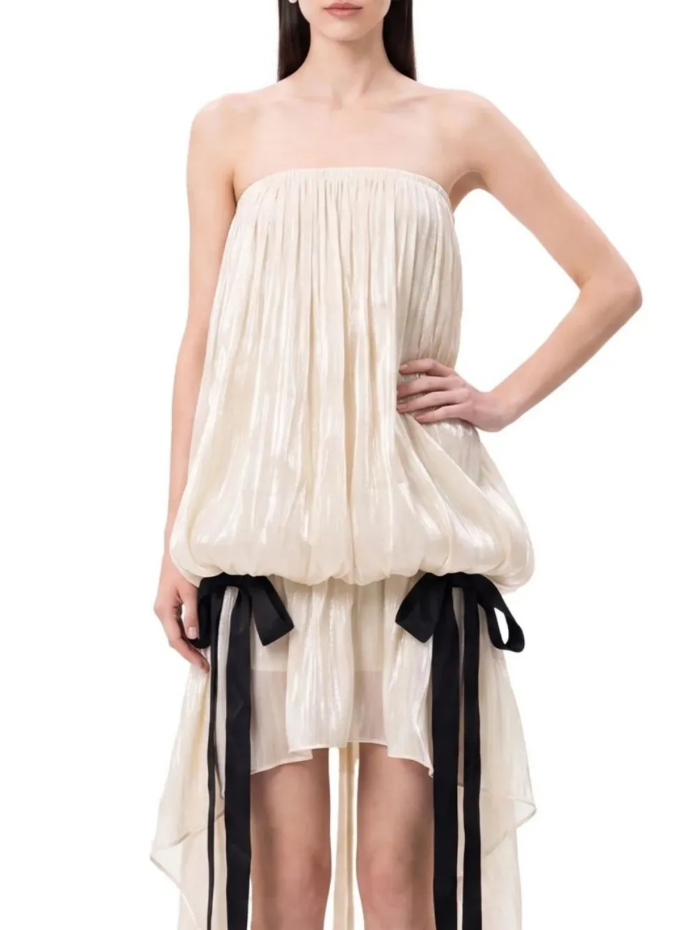 Uldric Strapless Ruched Dress - OWNCI Uldric Strapless Ruched Dress - OWNCI