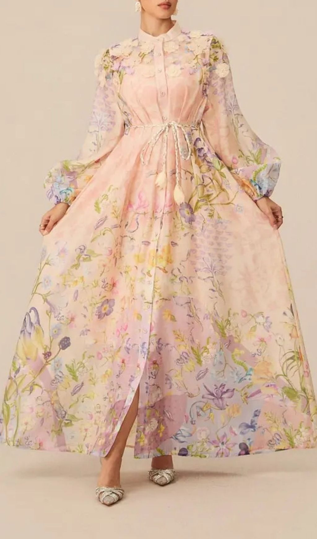 4bd4d18b8d1f6efe40a72ecdf5bb82ff Kate Floral Print Tie Waist Maxi Dress