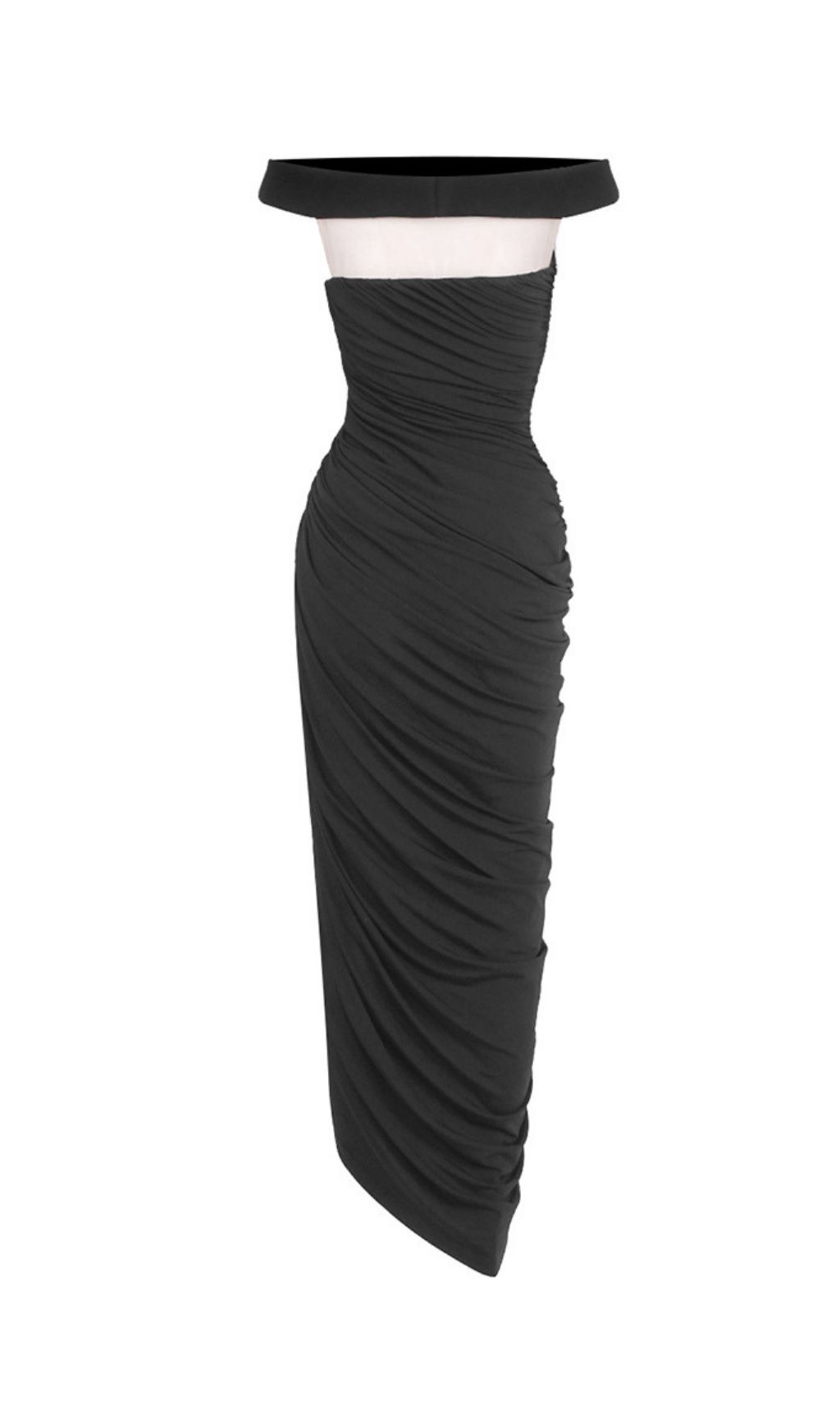 4dd881a51313d3eedec823e978e02f63.jpg Fashionslee Women Lavin Black One-Shoulder Ruched Maxi Dress