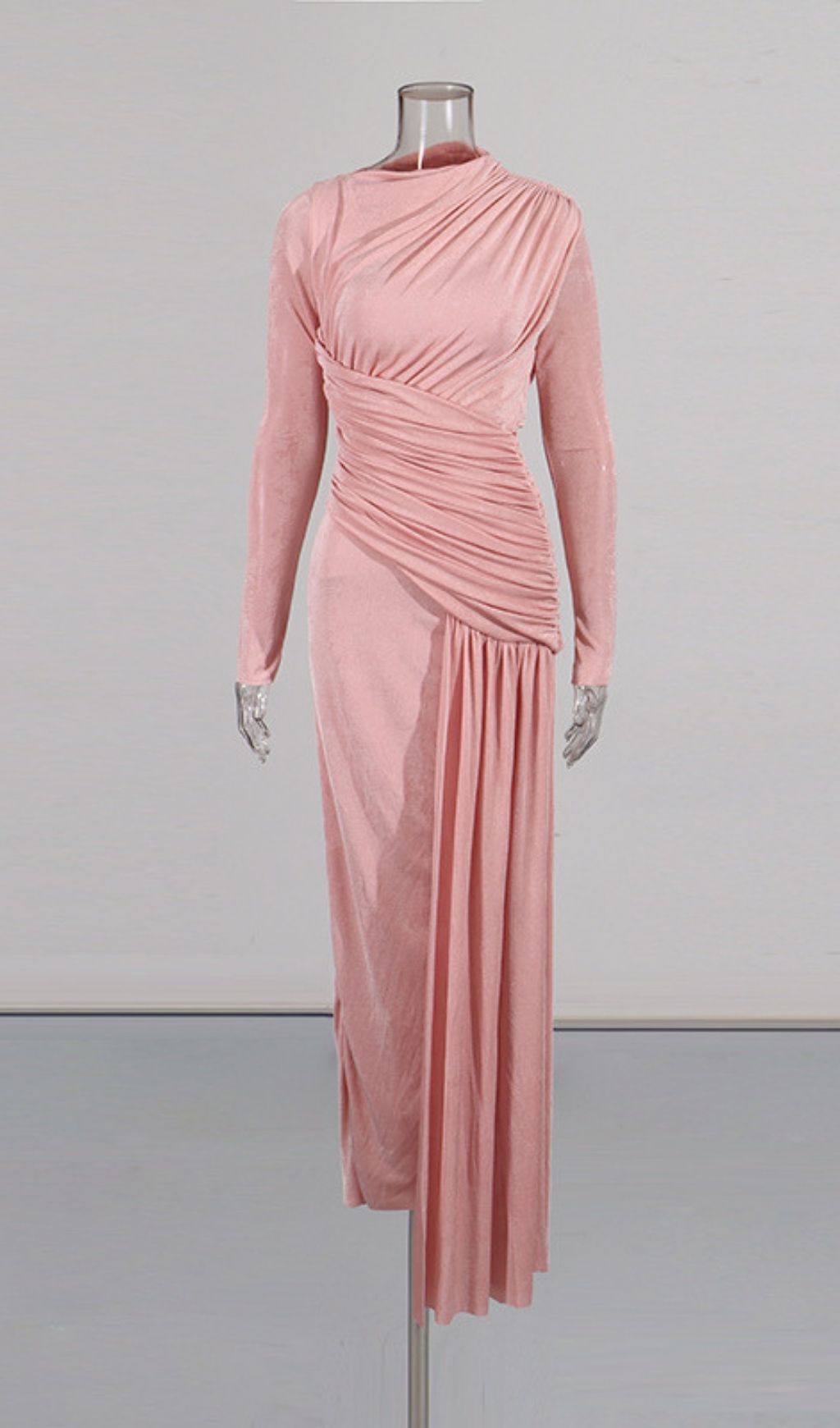 4e52e636ea894598b4cf5b9eb9015d73.jpg Fashionslee Women Leoni Long Sleeve Ruched Maxi Dress