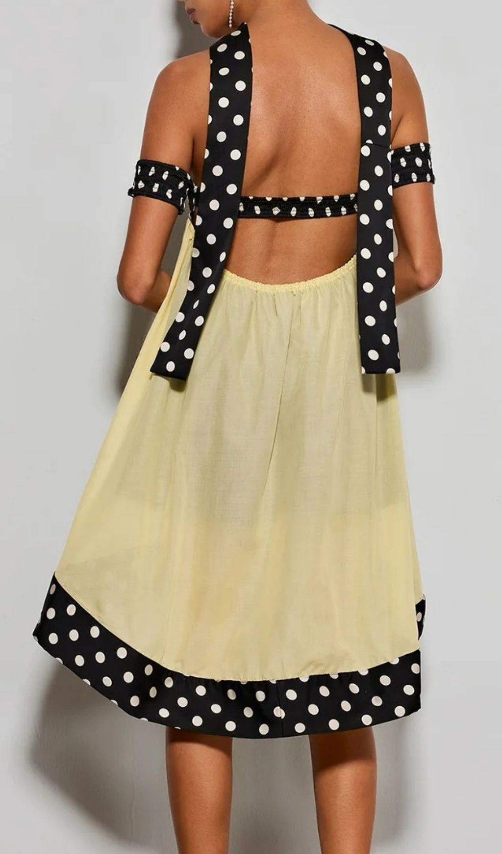 Fashionslee Women Velvandis Off Shoulder Dot Mini Dress