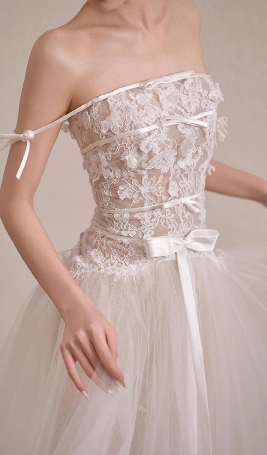 4f9a1daec7fa4f4a55767ca3f2fdcfd6 Letizia White Strapless Lace Mesh Maxi Dress