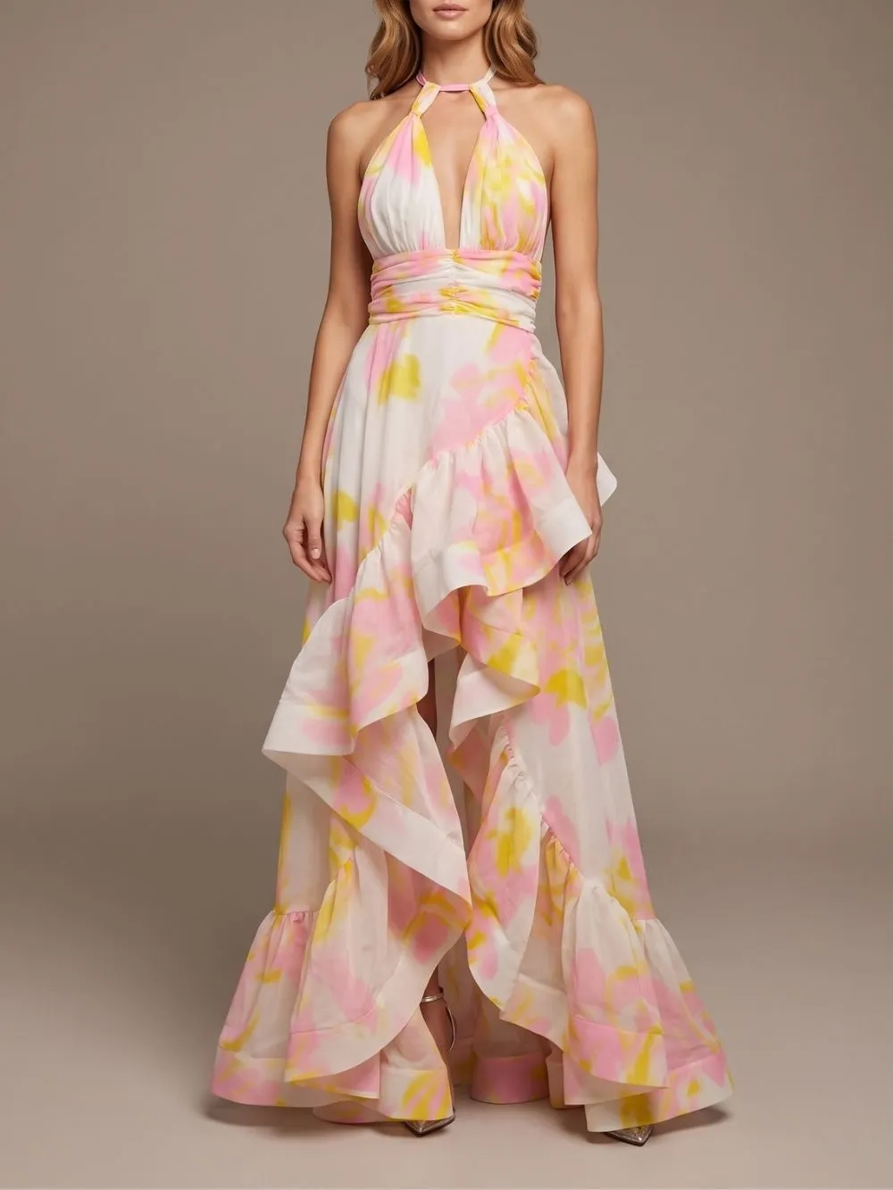 Malha Halter Printed Maxi Dress - OWNCI Malha Halter Printed Maxi Dress - OWNCI