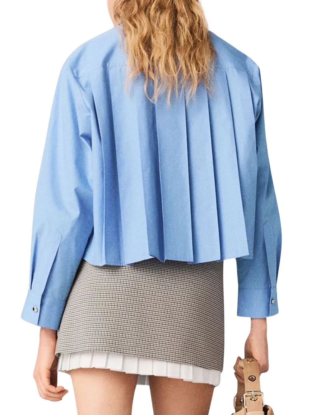 5000ae3f8f8e2e1e2310203b29ed28c0 Pleated Skirt with Poplin Details