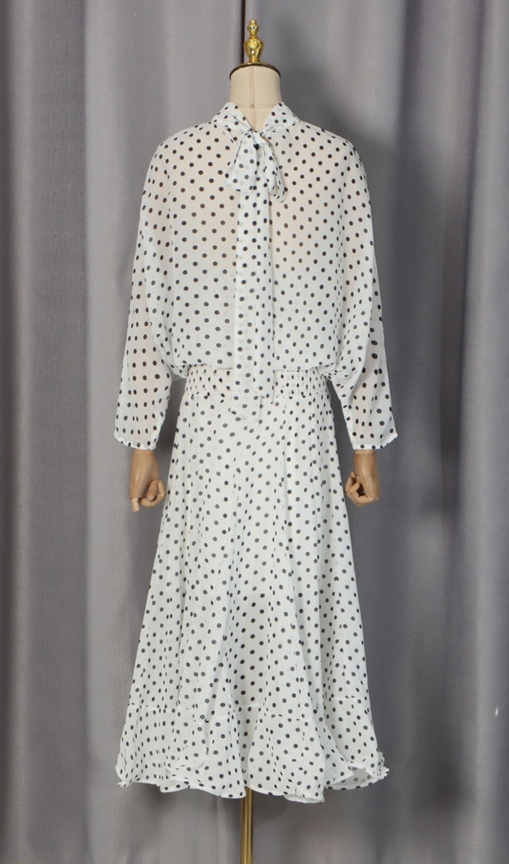 Fashionslee Women Macie White Dot Two-Piece Set