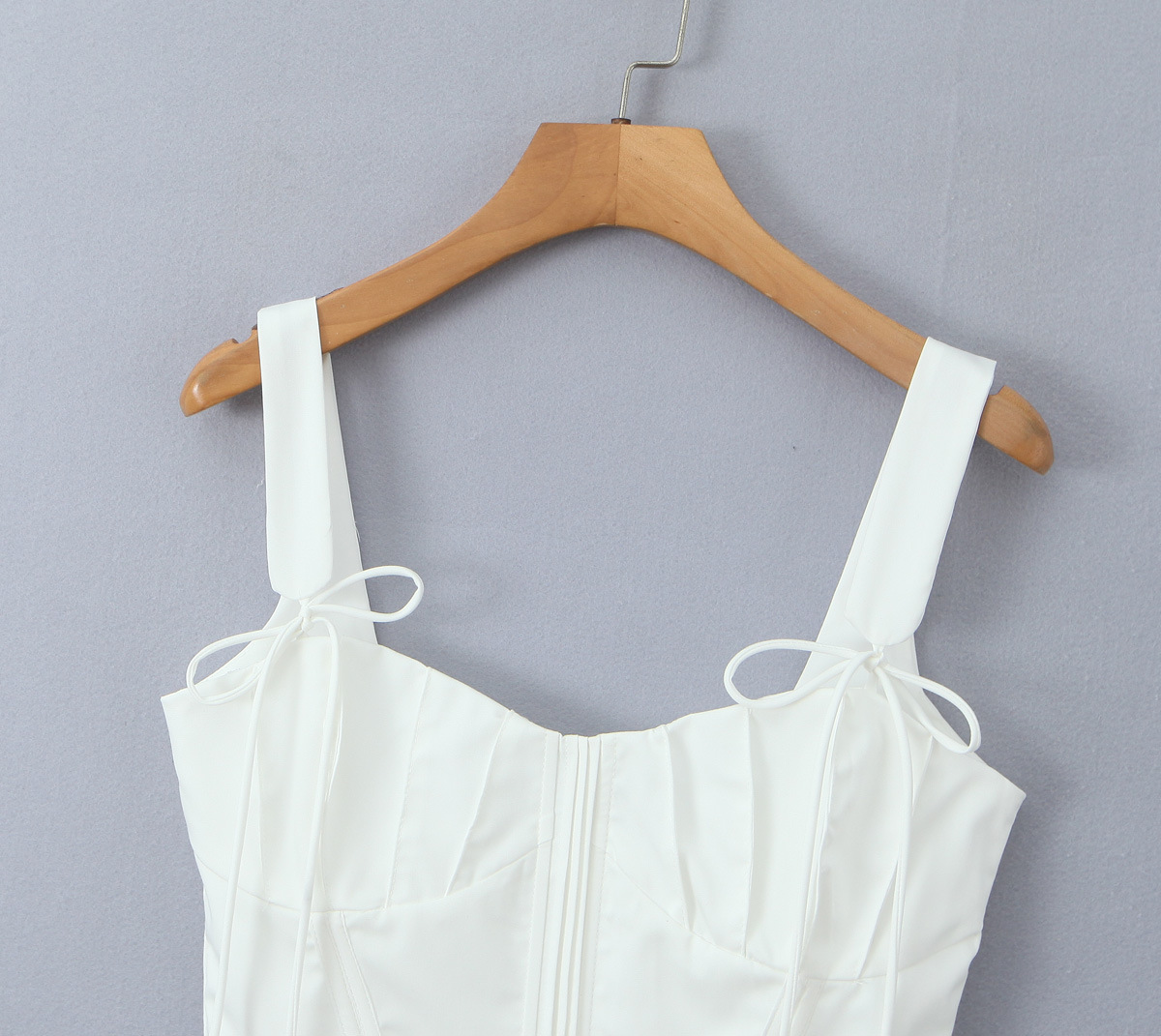 Fashionslee Women Lethia White Corset Top