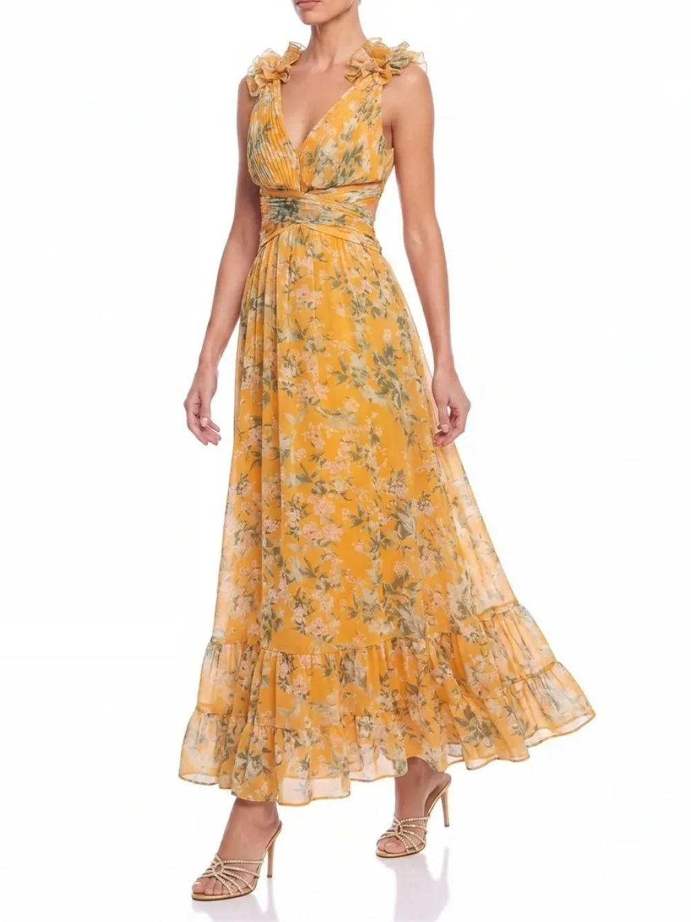 Haidi Sleeveless Floral Maxi Dress - OWNCI Haidi Sleeveless Floral Maxi Dress - OWNCI
