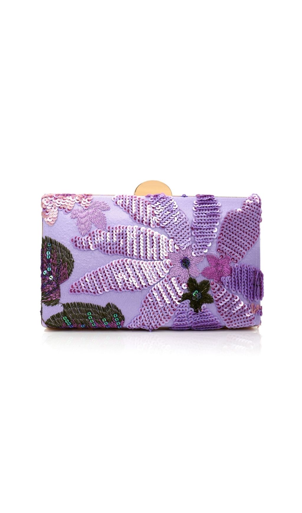 Ledell Purple Flower Sequin Handbag