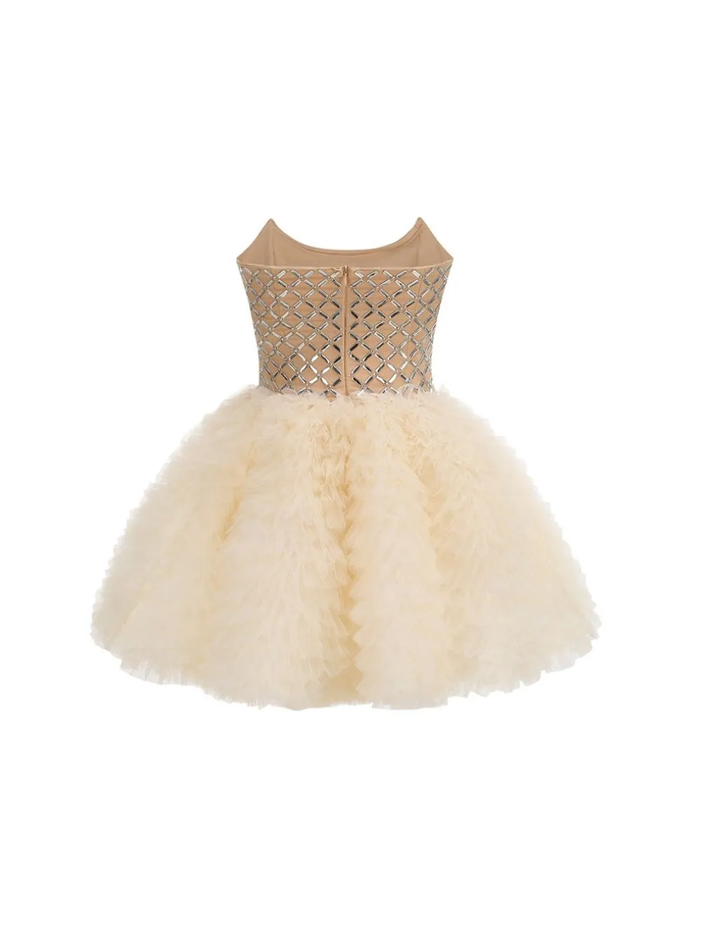 Maliah Strapless Crystal Mesh Mini Dress - OWNCI Maliah Strapless Crystal Mesh Mini Dress - OWNCI