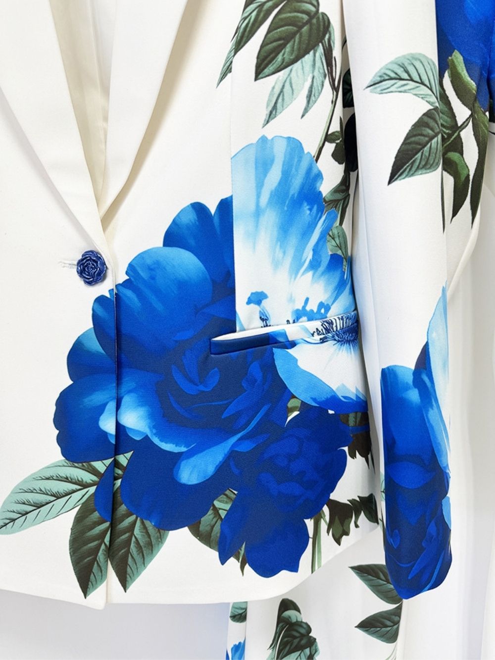 Makiya Flower Printed Blazer Set - OWNCI Makiya Flower Printed Blazer Set - OWNCI