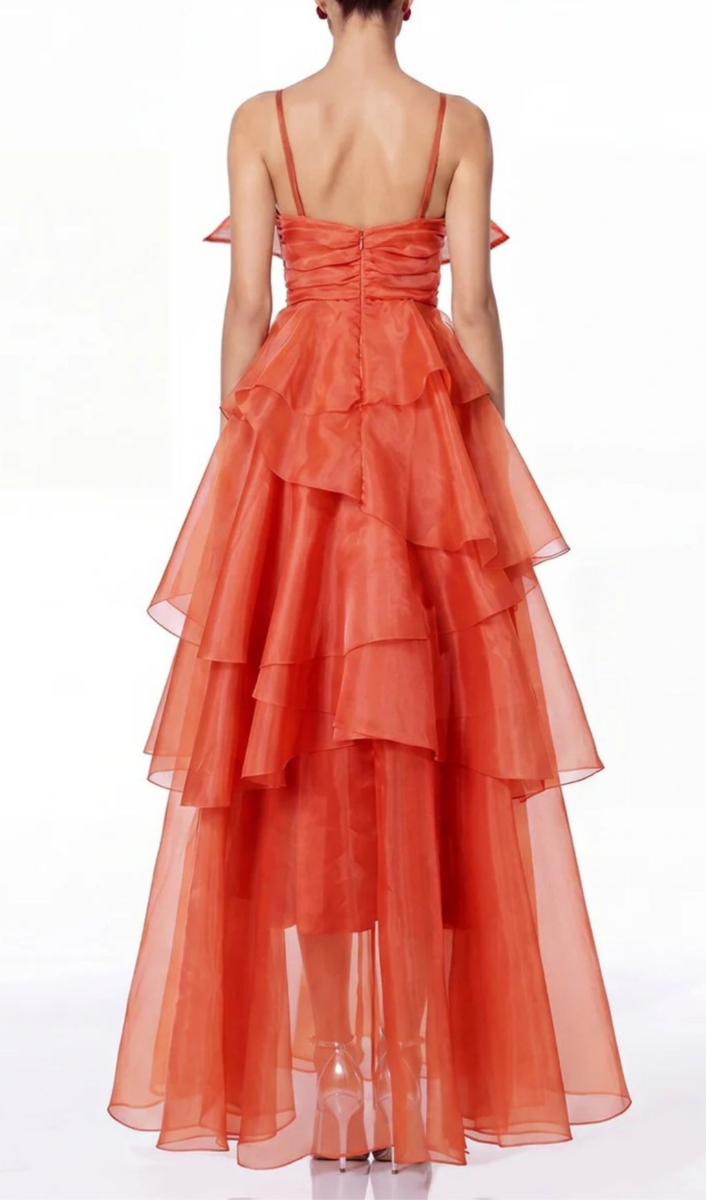Fashionslee Women Varesa Spaghetti Ruffle Maxi Dress