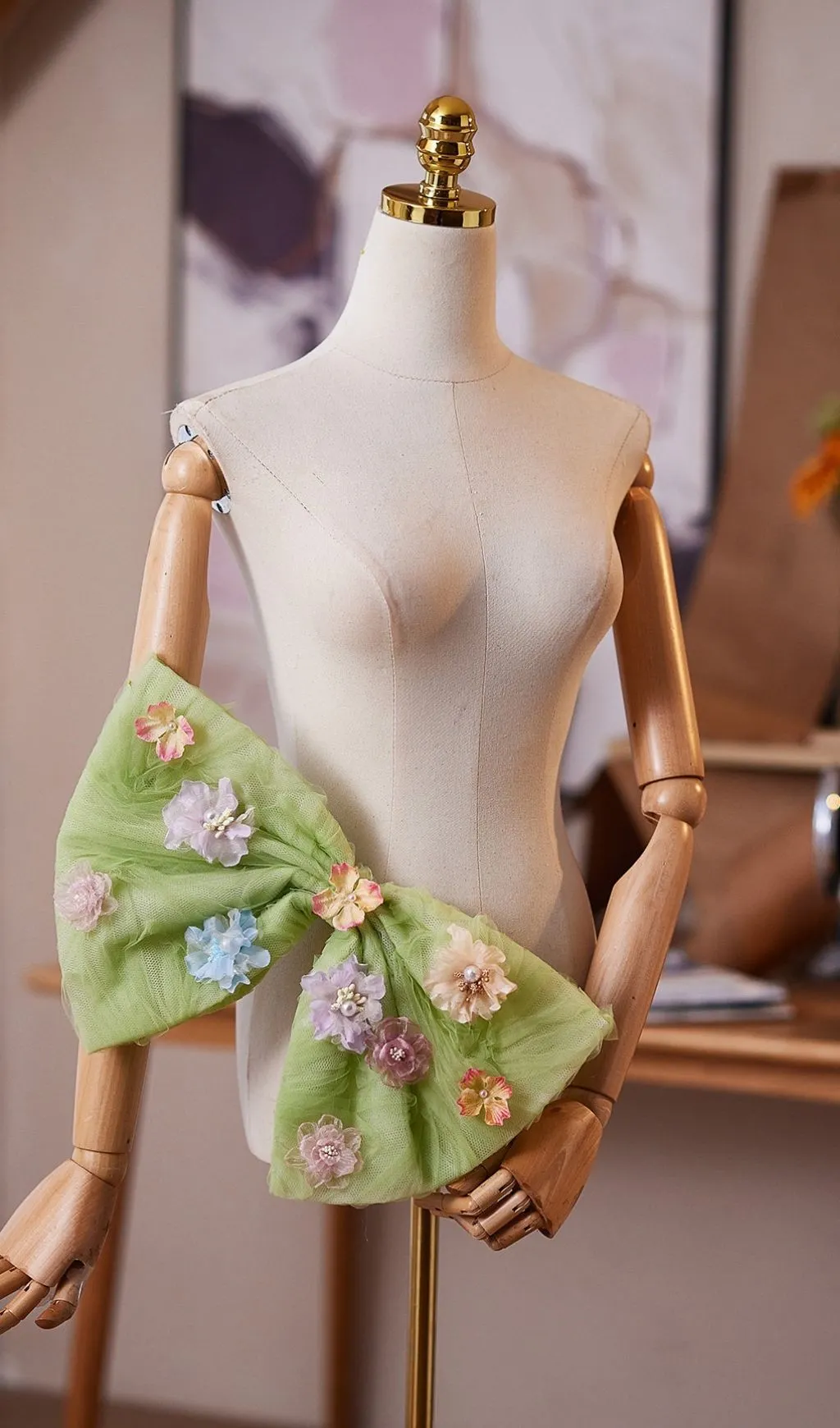 Leilexi Green Bow Dress Accessories