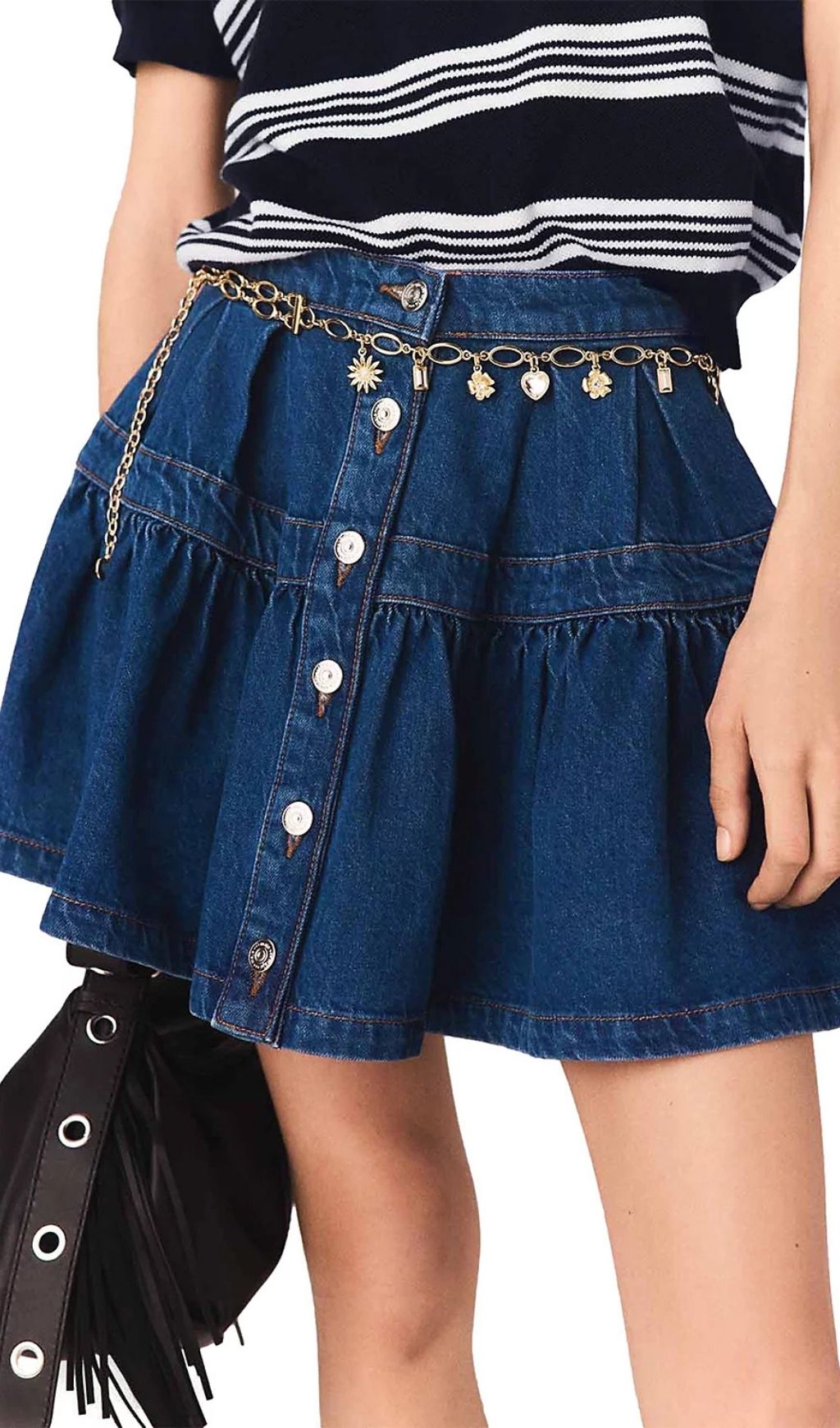 Fashionslee Women Denim Mini Skirt