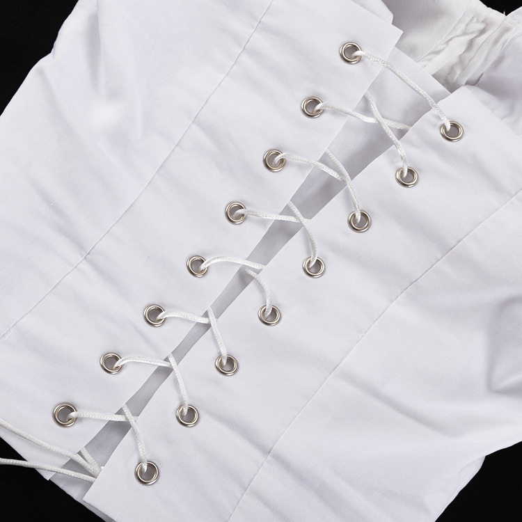Tiffany White Off-Shoulder Ruched Blouse & Skirt Set