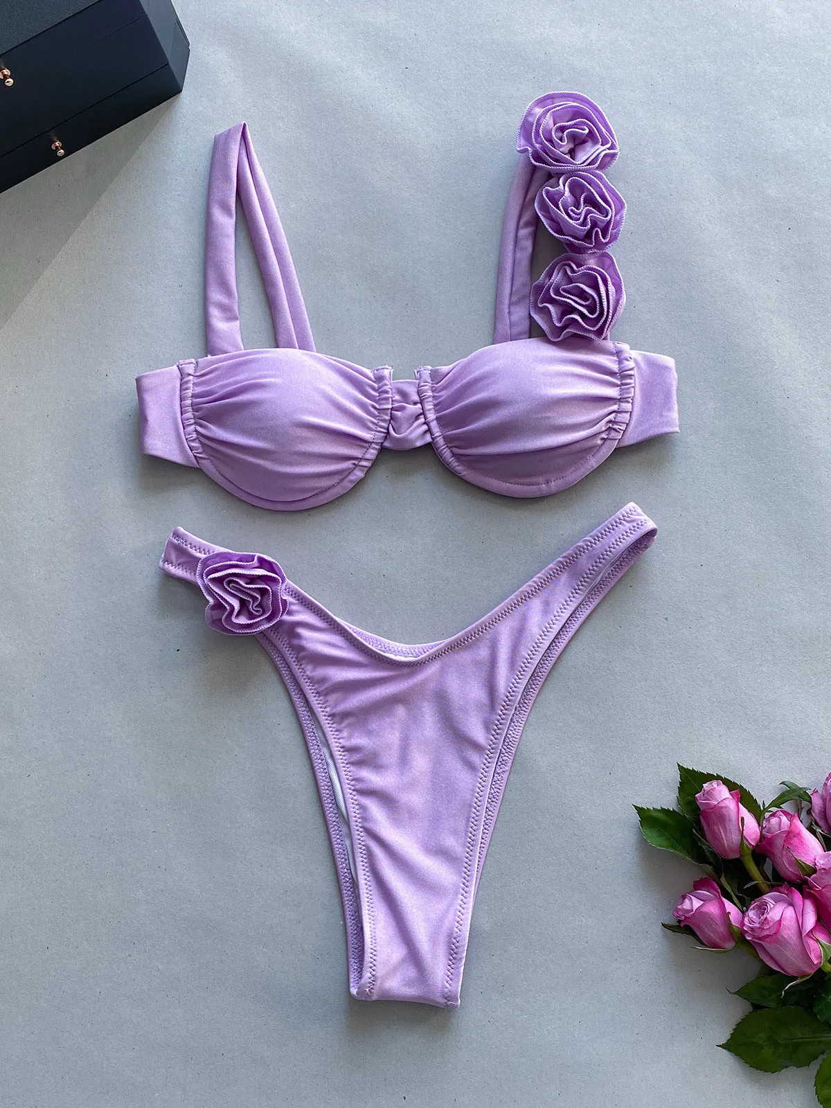 3D Three-Dimensional Flower Split Bikini - OWNCI 3D Three-Dimensional Flower Split Bikini - OWNCI