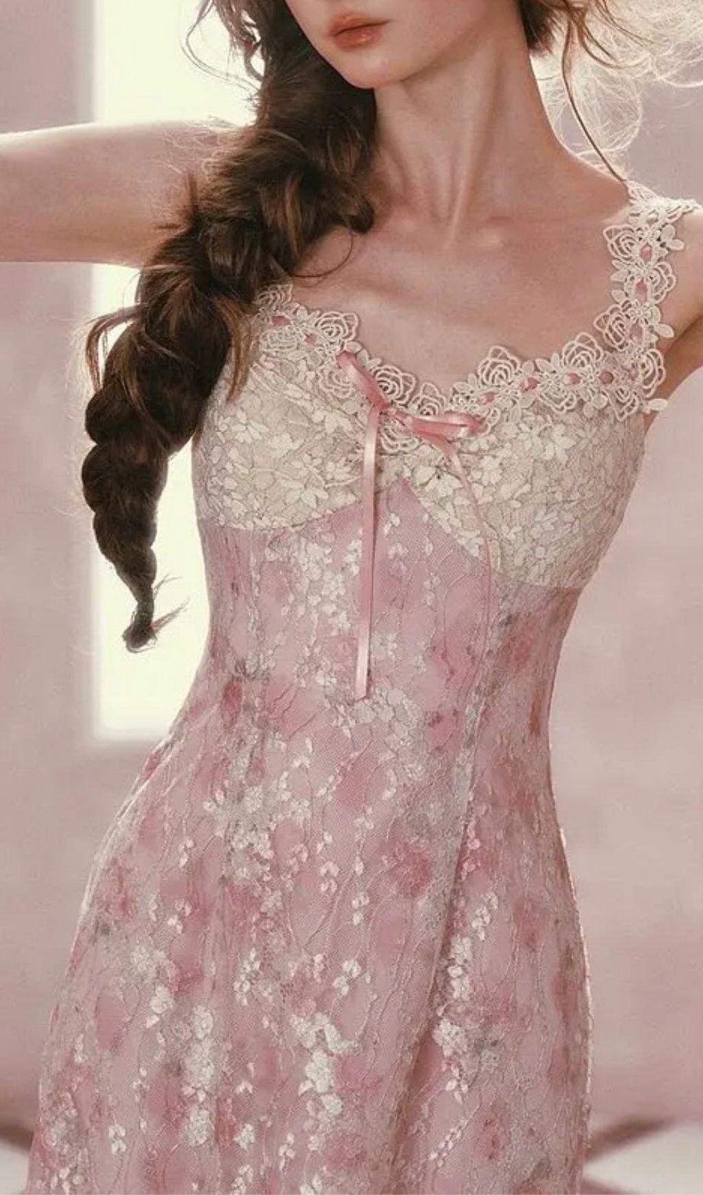 57044e61548e996ebd947977141edb6b Mandy Floral Lace Embroidery Midi Dress - Pink
