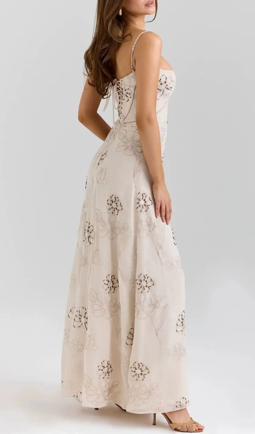 571c6ae950927bcf7a84b0a4f0ff6a9e Vintage Embroidered Hollow Slip Maxi Dress