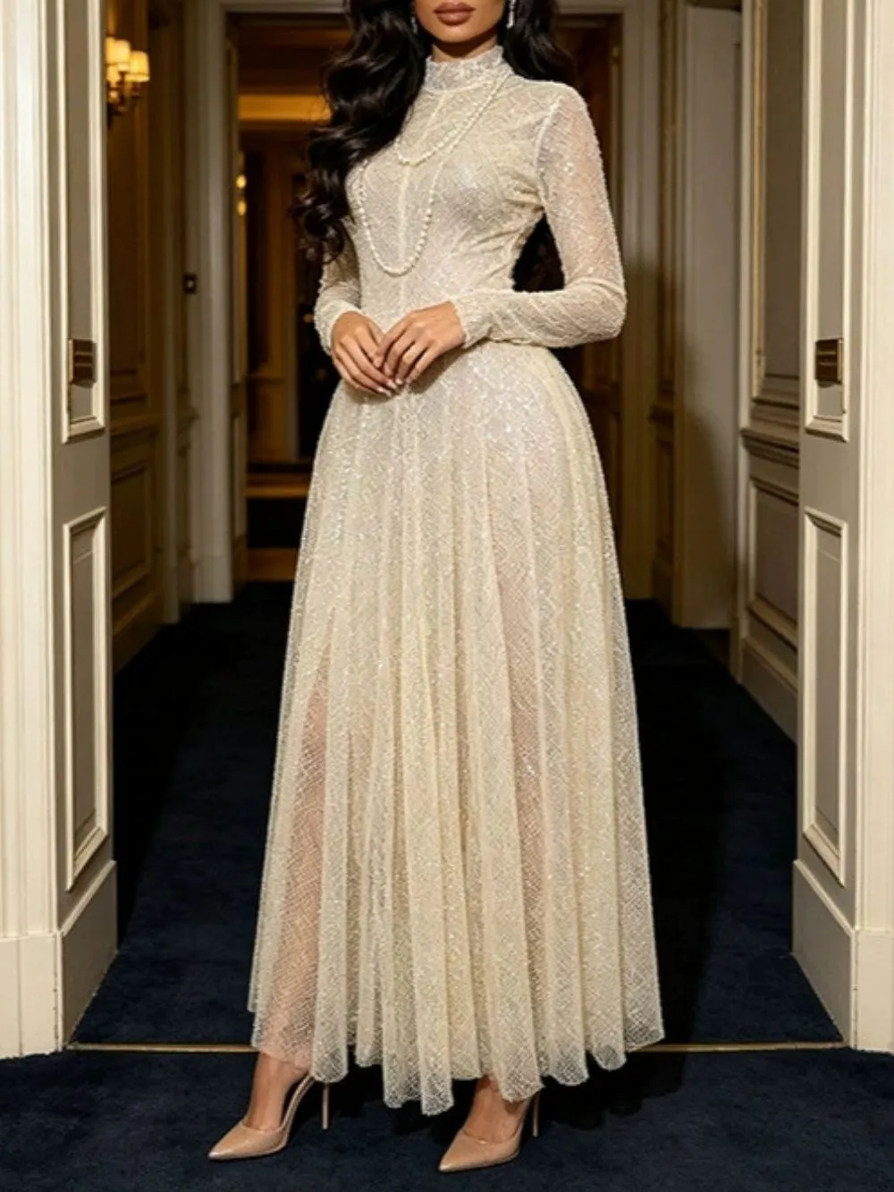 5727c2ecdfe2769e8126e7c9190ca6b7 Malloren Long Sleeve Maxi Dress
