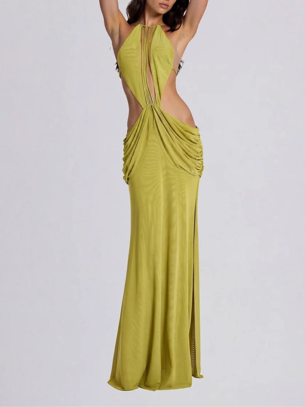 572d7466f64f18f60e8e45b3ebee543c Fervik Backless Draped Maxi Dress