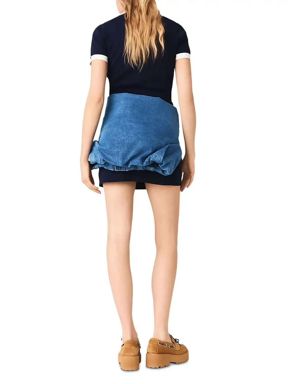 Contrast Trim Polo Dress