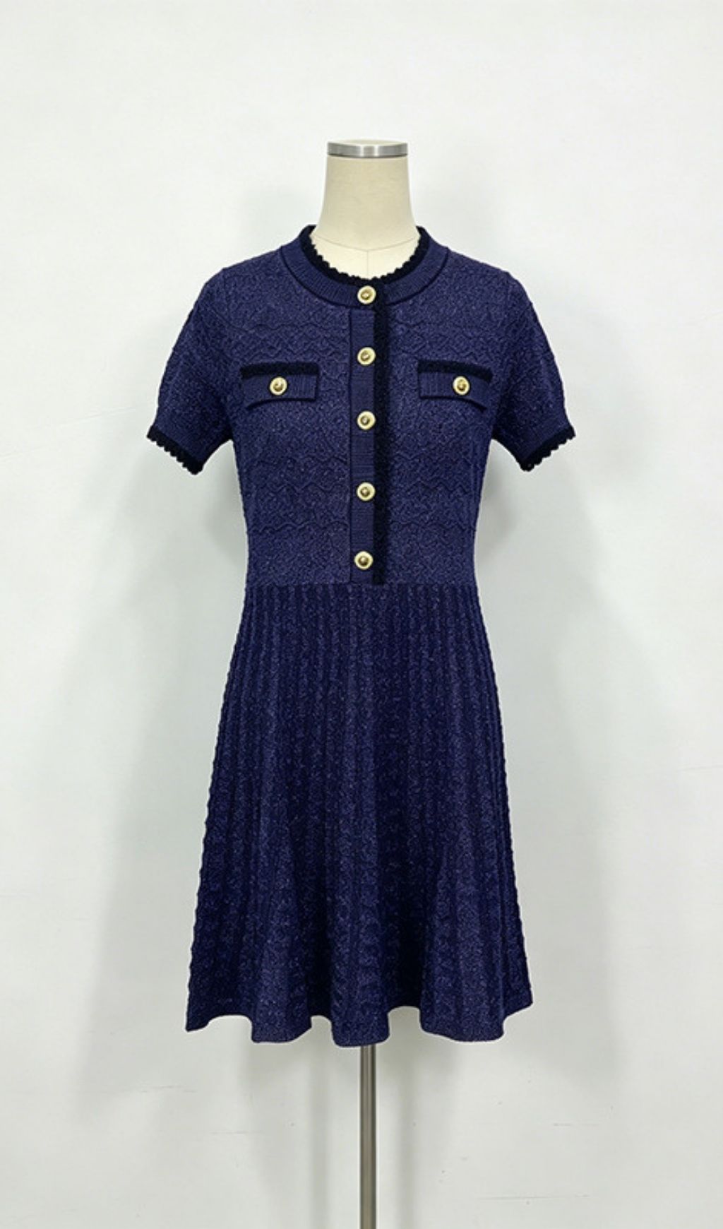 Fashionslee Women Leonida Short Sleeve Knit Mini Dress