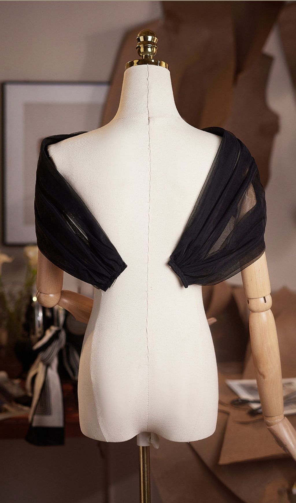 Lei Black DIY Mesh Shawl - OWNCI Lei Black DIY Mesh Shawl - OWNCI
